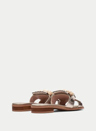 outlet sandale-plane yakarta champagne - hispanitas
