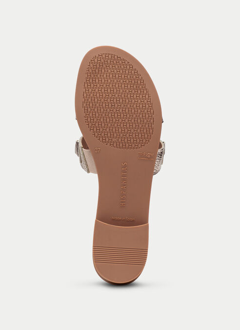 sandalias planas yakarta champagne