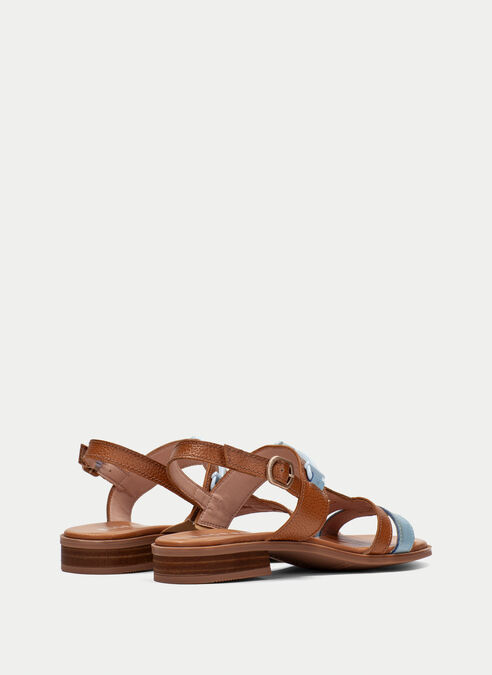 sandalias planas yakarta ciel-cuir