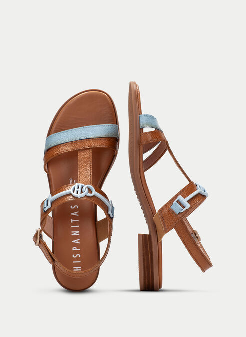 sandalias planas yakarta ciel-cuir