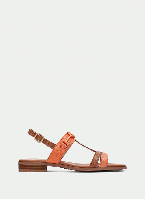 sandalias planas yakarta cuir-corail