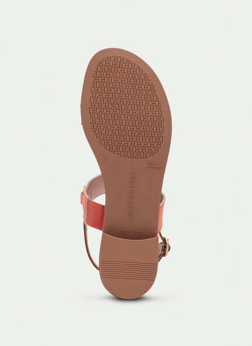 sandalias planas yakarta cuir-corail