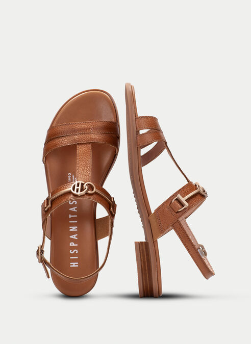 sandalias planas yakarta cuir