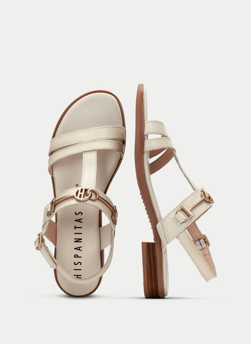 sandalias planas yakarta latte