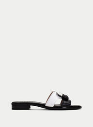 outlet sandale-plane yakarta noir-blanche - hispanitas