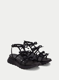 outlet sandalias sport hispanitas x juan vidal negro - hispanitas