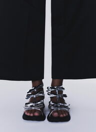 outlet sandale-sport hispanitas x juan vidal argent - hispanitas