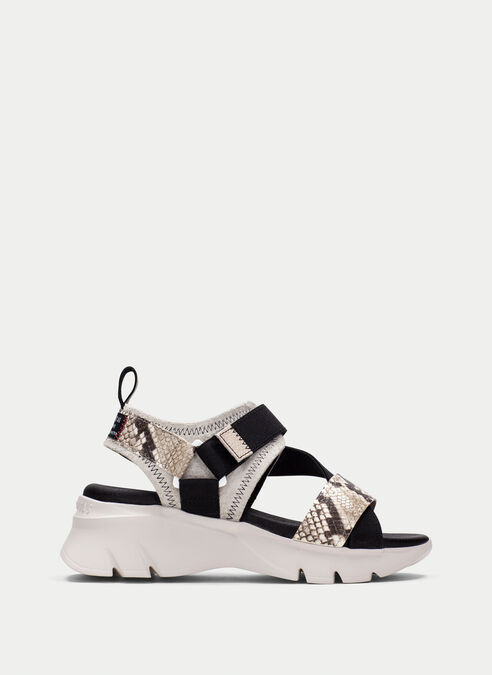 sandalias sport dakar python-noir