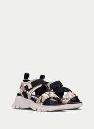 outlet sandale-sport dakar python-noir - hispanitas