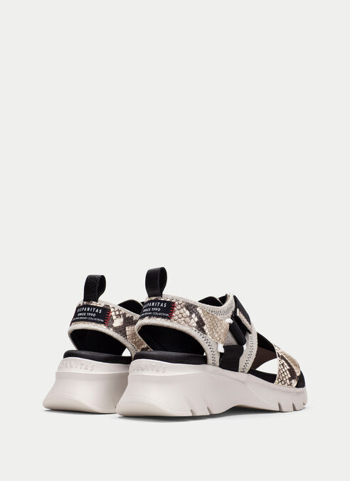 sandalias sport dakar python-noir