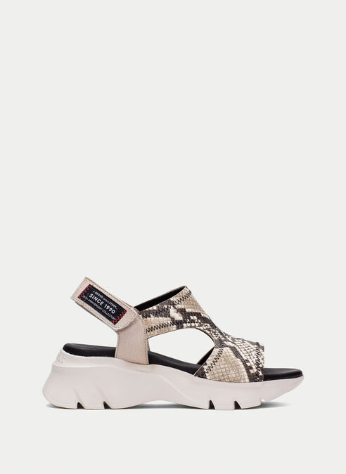 sandalias sport dakar python-taupe
