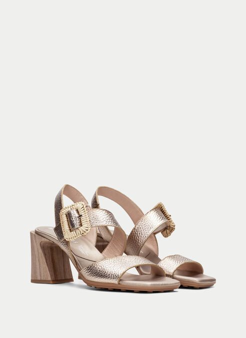 sandalias tacón miami champagne