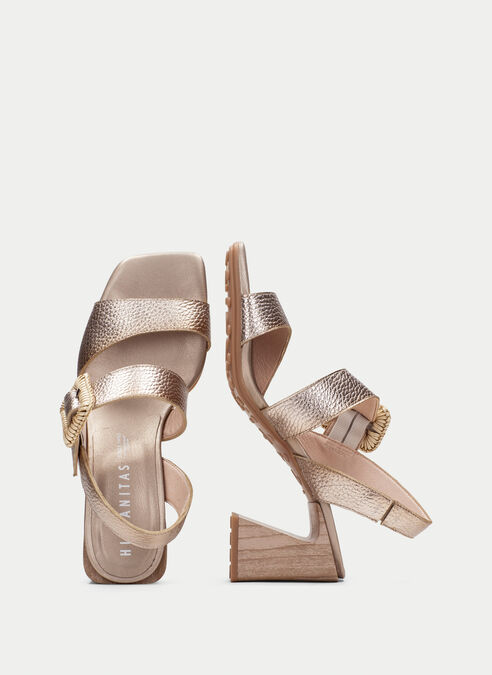 sandalias tacón miami champagne