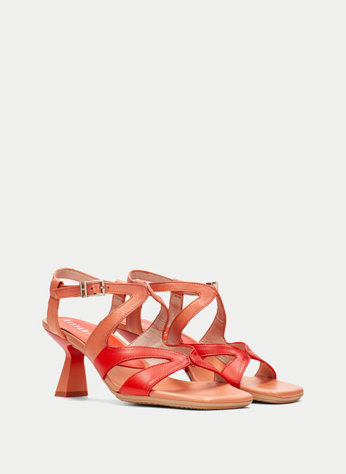 sandalias tacón danielle corail-scarlet