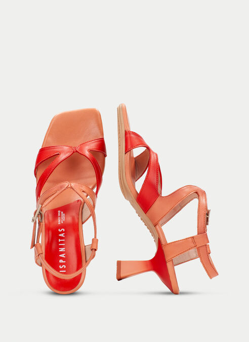 sandalias tacón danielle corail-scarlet