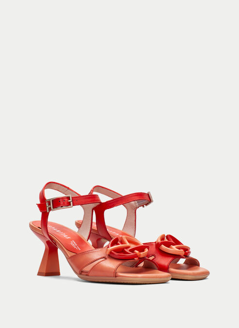 sandalias tacón danielle corail-scarlet