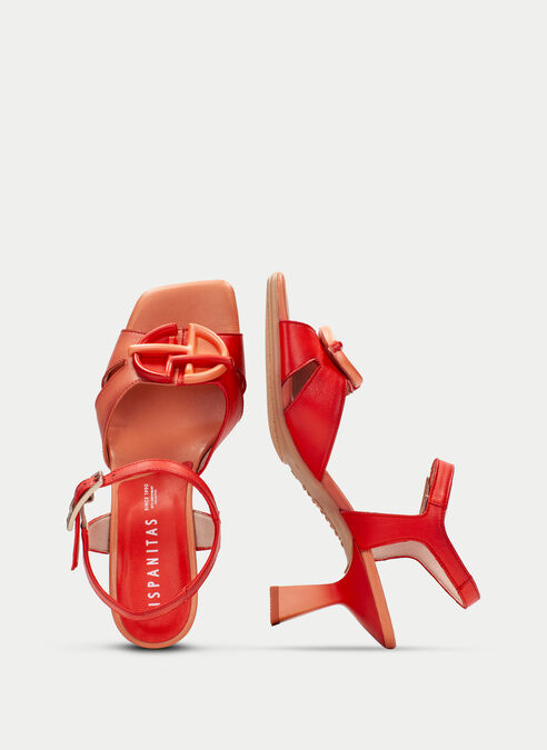 sandalias tacón danielle corail-scarlet