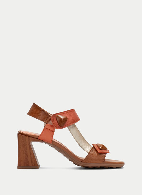sandalias tacón miami cuir-corail