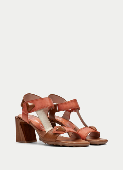 sandalias tacón miami cuir-corail