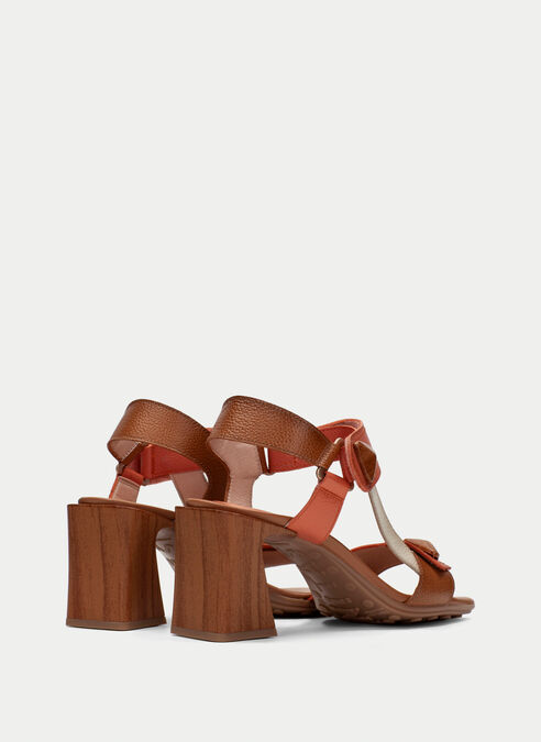sandalias tacón miami cuir-corail