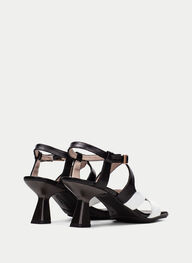 outlet sandale-mit-absatz danielle schwarz-weiß - hispanitas