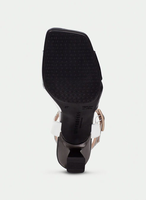 sandalias tacón danielle noir-blanche