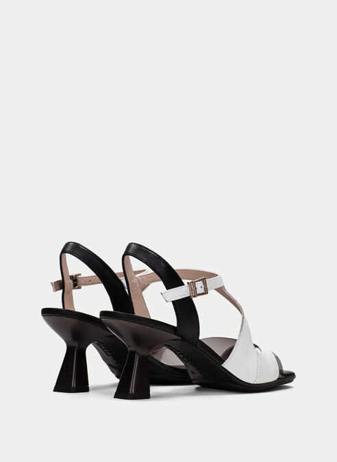 sandalias tacón danielle noir-blanche