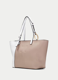 outlet sac-cabas  blanche---taupe - hispanitas