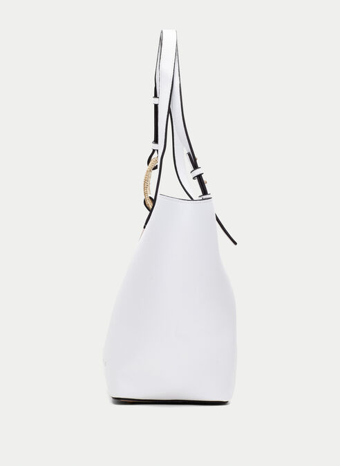 shopper bag  blanche---taupe