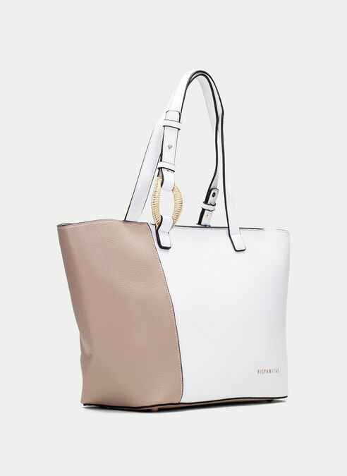 shopper bag  blanche---taupe