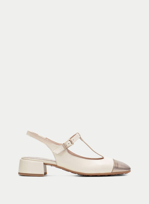 t-strap oporto latte-champagne