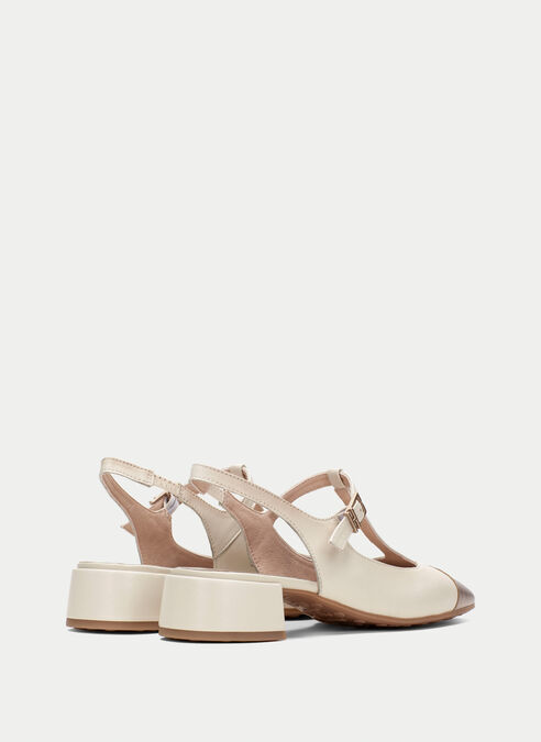 t-strap oporto latte-champagne