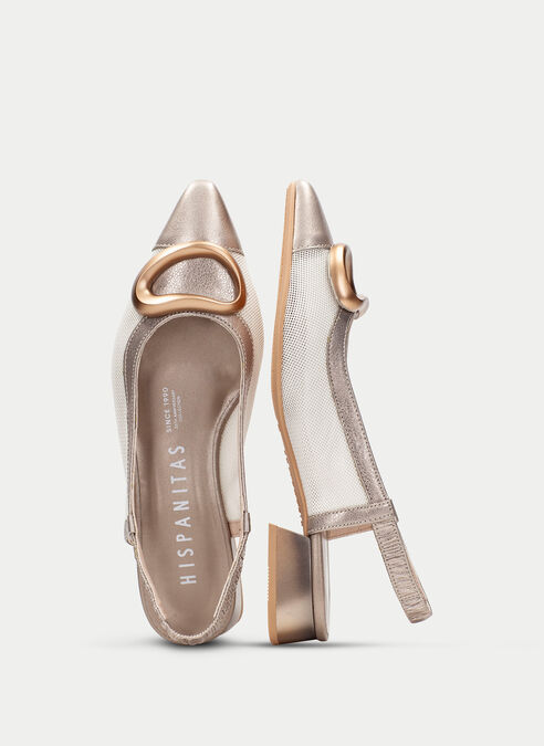 zapatos planos dali blanche-champagne