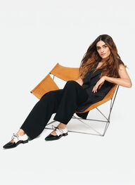 outlet flache-schuhe dali weiß-schwarz - hispanitas