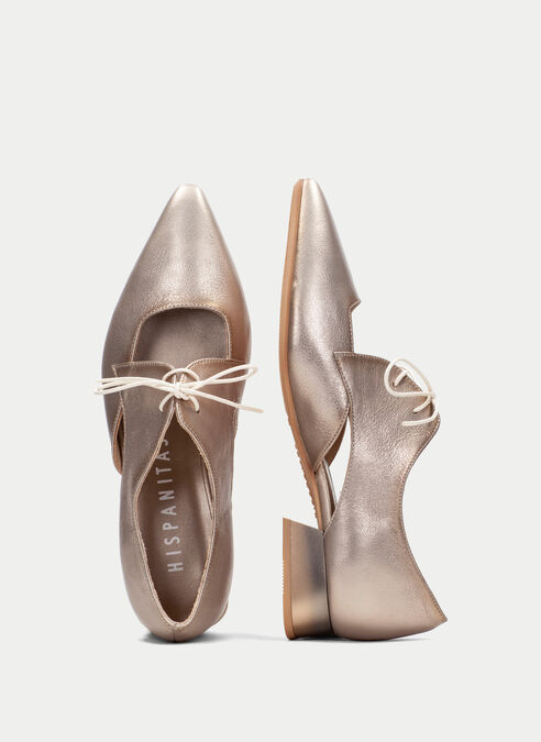 zapatos planos dali champagne