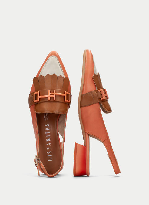zapatos planos dali cuir-corail