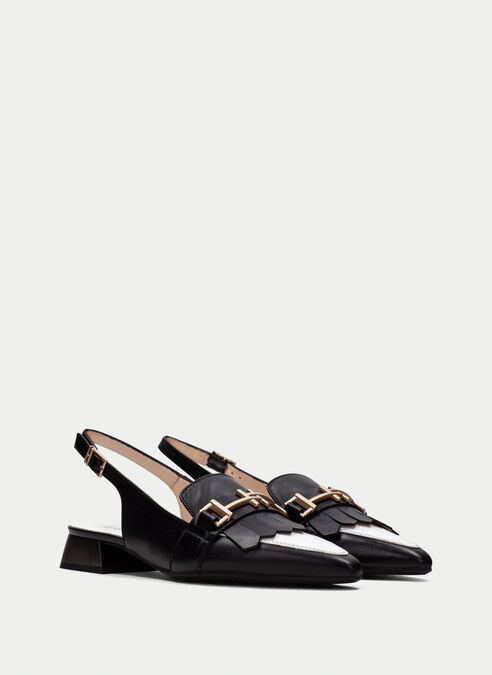 zapatos planos dali noir-blanche