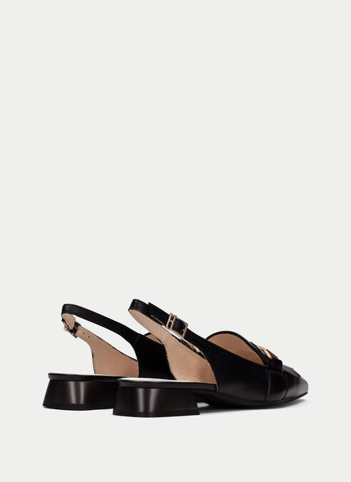 zapatos planos dali noir-blanche
