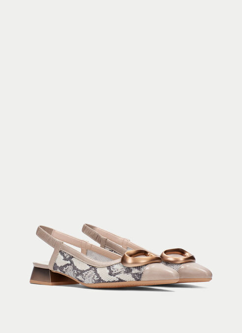 zapatos planos dali python-taupe