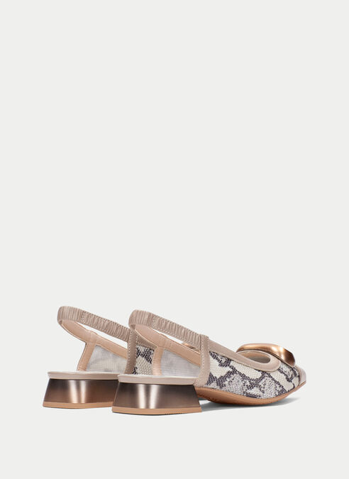 zapatos planos dali python-taupe