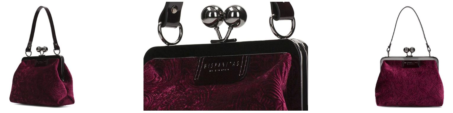 clutch terciopelo burdeos