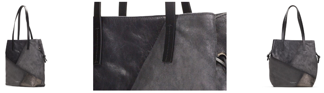 bolso tote gris