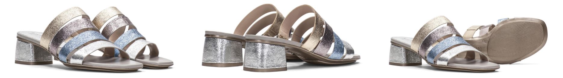 sandalia tacon multi metal