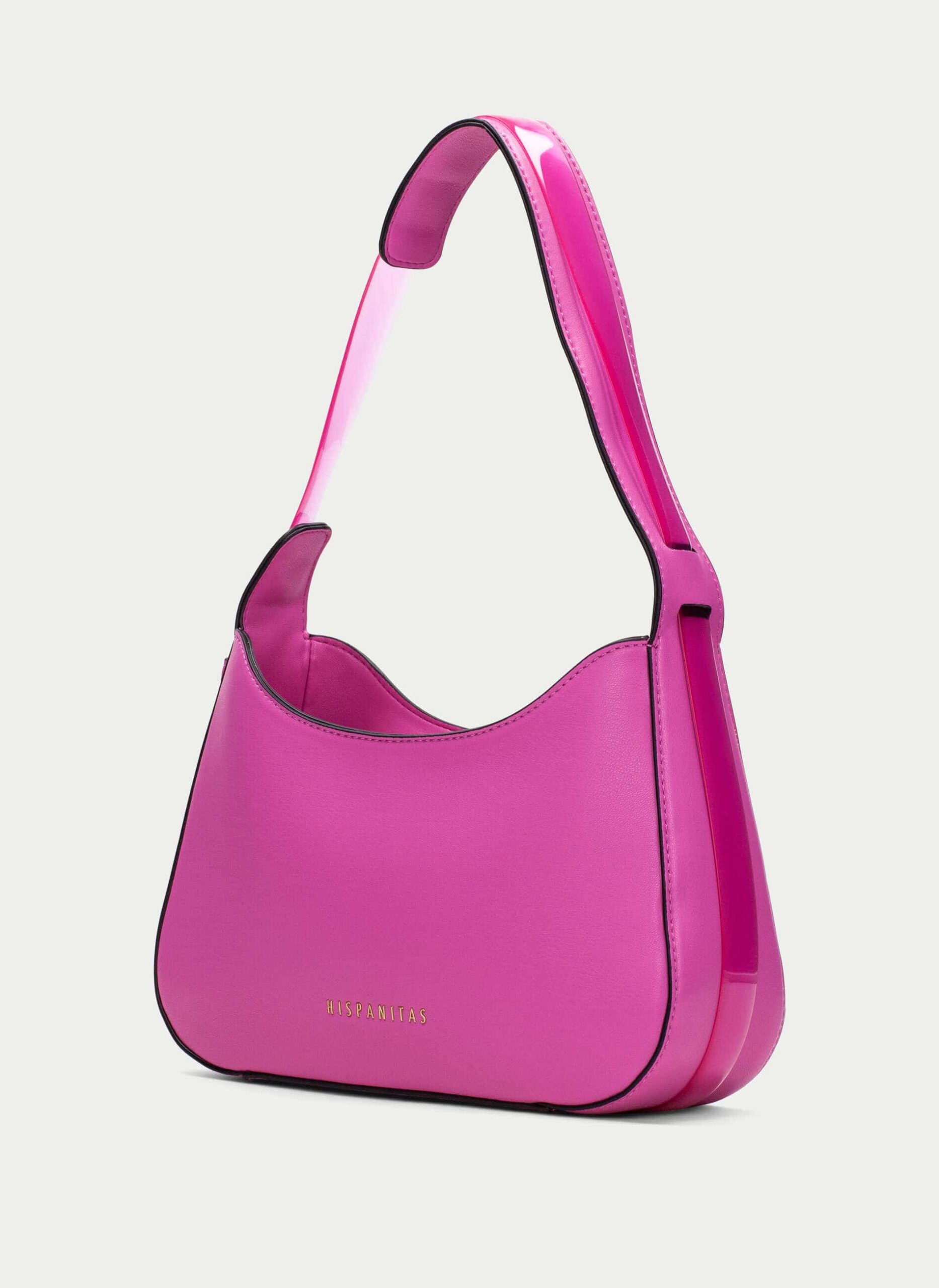 bolso media luna rosa