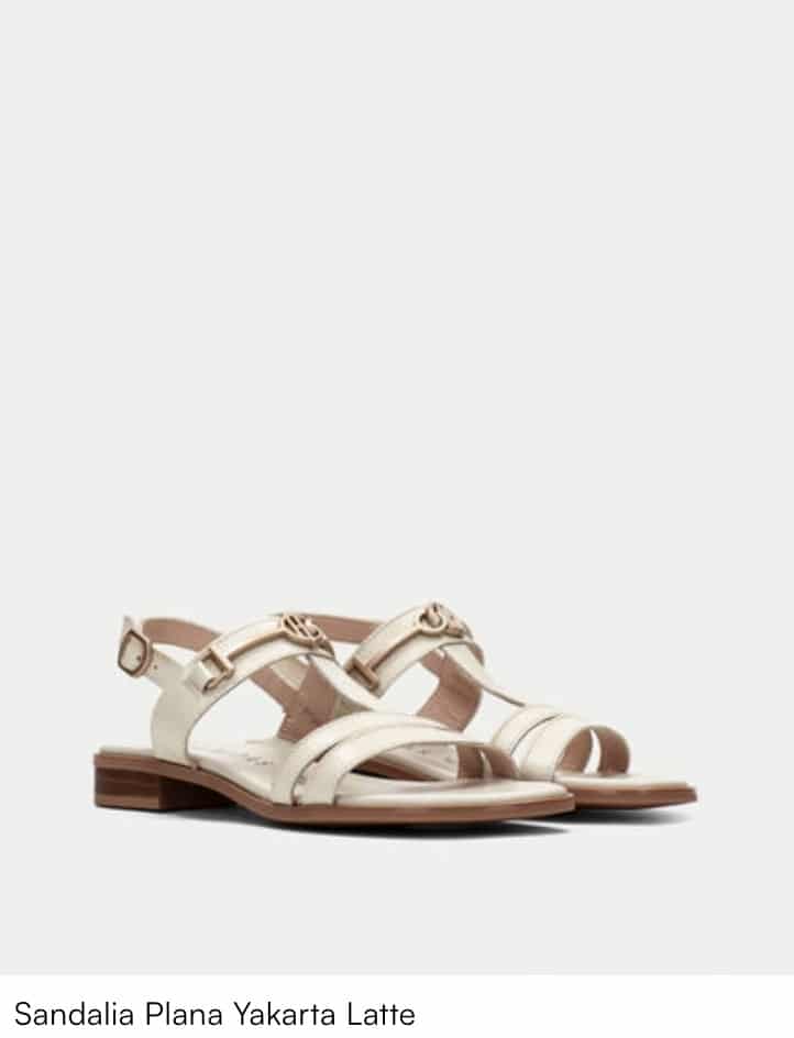 sandalia plana blanca