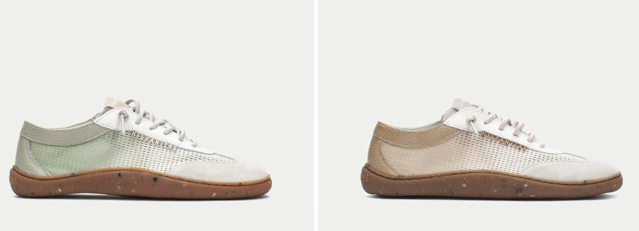 sneakers blancas y verdes